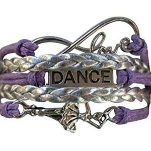 Girls Dance Bracelet - Purple & Silver